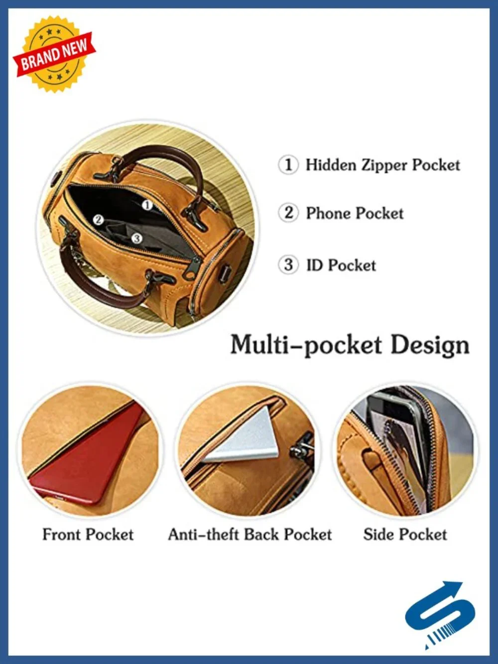 Waterproof PU Leather Shoulder Bag Messenger Satchel with Cat Ornament